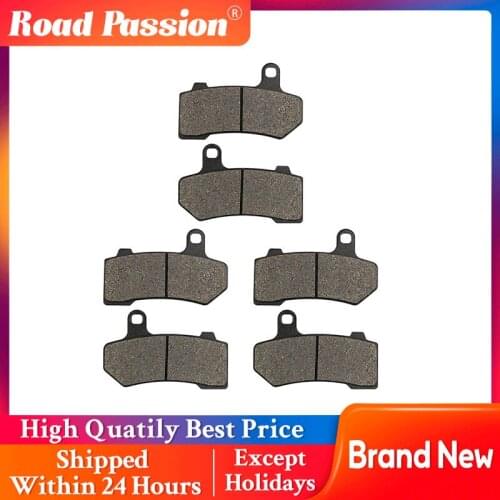 Road Passion Motorcycle Front and Rear Brake Pads For HARLEY Touring Series FLHR FLTR FLHT VRSCA VRSCB V-Rod VRSC VRSCD