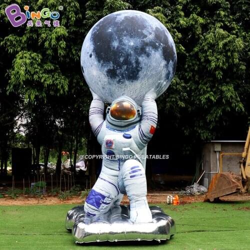 Personalized 2.3x2.7x5 Meters Inflatable Advertising Astronaut With Moon Balloons Toys For Event Decoration - BG-Z0354