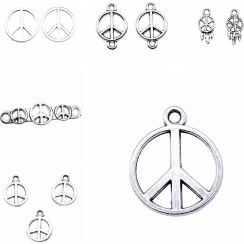 Wecharms bulk charms for jewelry making kit pendant diy jewelry accessories Peace Symbol Charms
