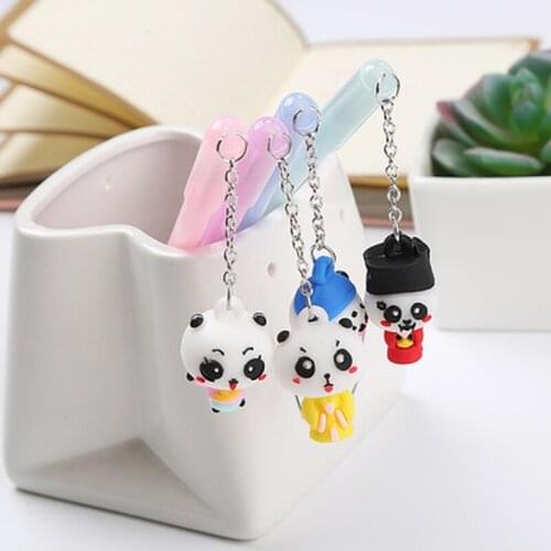 Retro Cat Gel Pen Korean Stationery Pens Student Stationery Cute Pens Black Ink Signature Gel Pen Cute Stationary Supplies