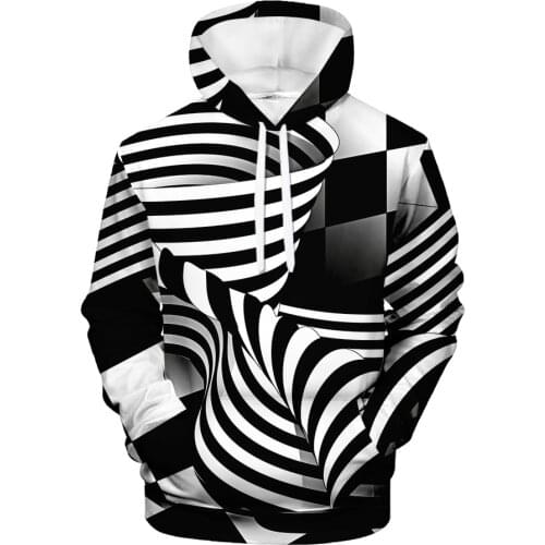 Visual Arts Series Printed Mens and Womens Casual Cosplay Plus Velvet Hooded