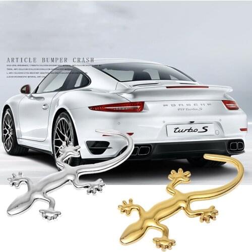 Car styling 3D Metal Gecko Lizard Sticker For Land Rover LR4 LR2 Evoque entdeckung 2 3 4 freelander 1