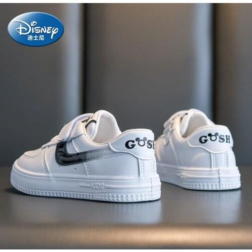 Disney childrens shoes cartoon Mickey boy casual shoes spring and autumn new soft bottom breathable girl white sneakers