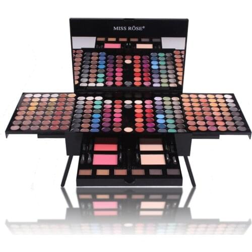 180 Colors Eyeshadow Blush Palette Cosmetic Eye Shadow Palette Foundation Face Powder Women Makeup Case with Mirror Maquillage