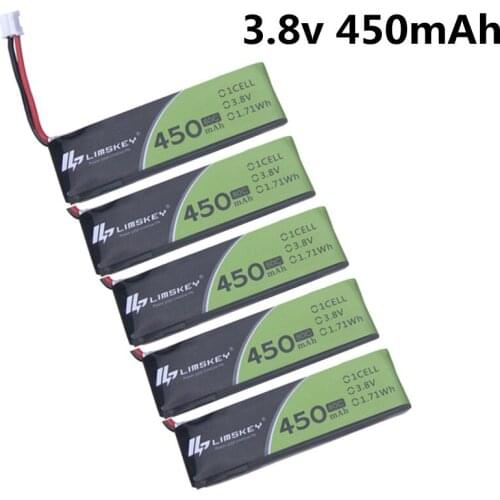 1S 450mah 3.8V 80C/160C HV Lipo Battery PH2.0 Plug for Tinyhawk II Race Indoor FPV Racing Drone Parts