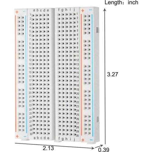400 holes/tie points Breadboard Solderless Prototype PCB Board 400 Pin for Arduino Raspberry Pi