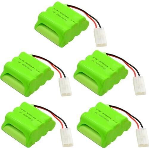 5pcs 8.4V 3000mAh AA NIMH Rechargeable Battery Pack for RC Car Boat Guns lighting remote control electric Tamiya Kep-2p Plug
