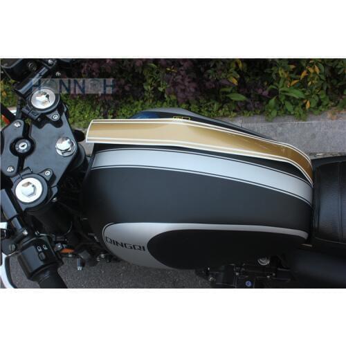 50cm GOLD Cafe Racer Motorcycle tank cover Decal Sticker