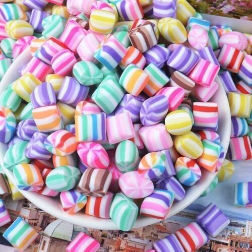 7PCS Rainbow Marshmall Polymer Slime Charms Lizun Modeling Clay DIY Accesorios Plasticine Toy For Childern Slime Supplies Filler