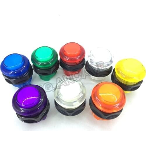 100Pcs/lot Arcade Led Illuminated Push Buttons Built-In 5V LED Light With Micro Switch 5 color for choose