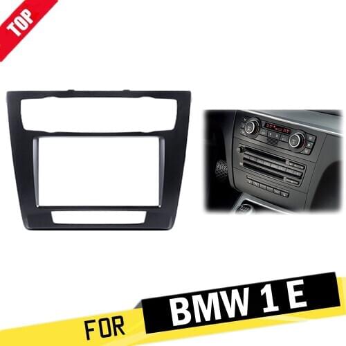 LONGSHI Newest Double Din Car Radio Fascia Trim KIT for 2007 BMW 1 Series E81 DVD Player Stereo Interface Trim Panel Face Plate