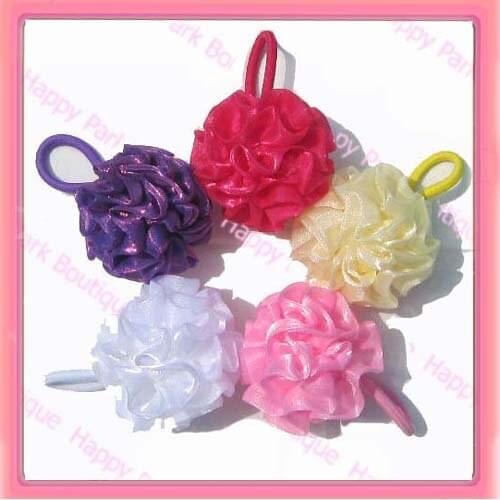 Free shipping!! 36pcs/lot 5colors pompom ponytail hair holder mix order