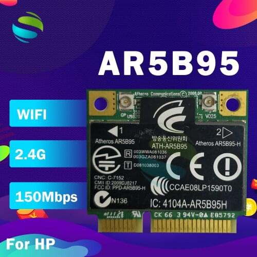 Atheros AR5B95 AR9285 Half Mini Pci-e Wlan Wireless Card SPS:605560-005 for HP G42 CQ42 G62 CQ62
