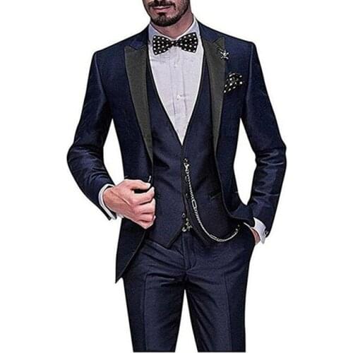 Italian Style Colorful Tuxedo Groom Prom Wine Red Dress Wedding Dress Elegant Slim Mens Suit Set 3 Piece (Jacket+Pant+Vest)