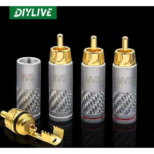 DIYLIVE MVS Moyin high fidelity pure copper RCA lotus male plug audio audio amplifier signal plug male