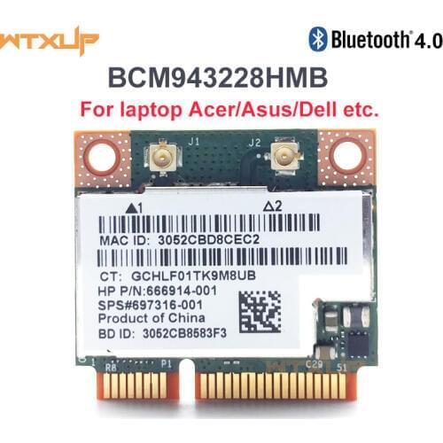 Dual Band Broadcom BCM943228HMB BCM943228 802.11a/b/g/n Mini pci-e Wifi Card 300Mbps 2.4Ghz 5Ghz wireless Bluetooth 4.0 Adapter
