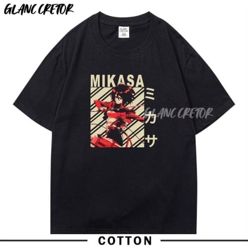 Harajuku Men t-shirt Attack on Titan Tshirt Summer Cotton Tees Anime Tops Hip Hop Harajuku Streetwear Men T Shirt