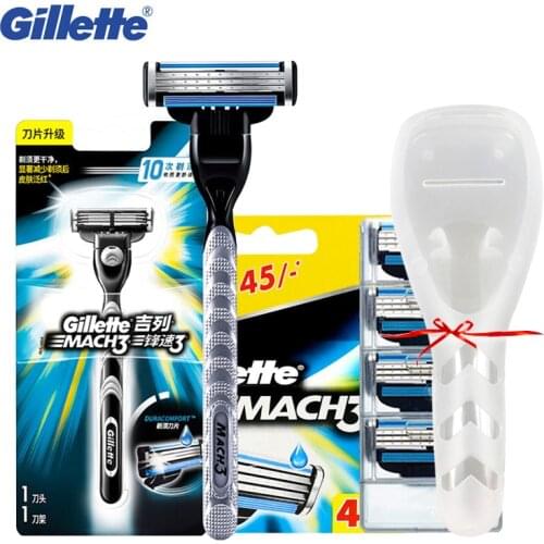 Gillette Mach3 Shaving Razor Blade For Men Face Replace Sharp Shaver Razor Safety Mach 3 Cassette Shaving Blade Refill GIFT