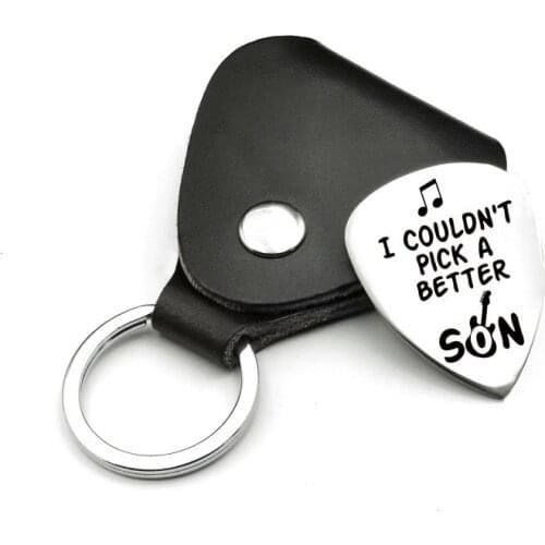 Son Love Quotes Guitar Pick with Guitar Pick Holder Case Gifts for Husband Dad Grandpa Boyfriend Brother Friend Christmas