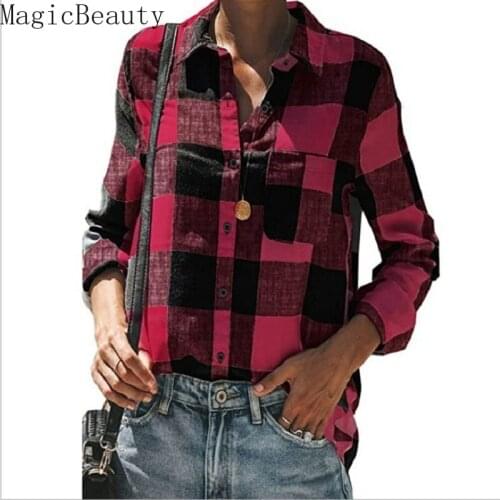 Блузки в клетку GLIRUIS China At AliExpress