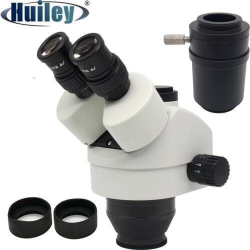 Stereo Microscope Head Monocular Binocular Trinocular Simul-focal UP-right Image Optical 20X 40X 7-45X Zoom WF10X Eyepiece