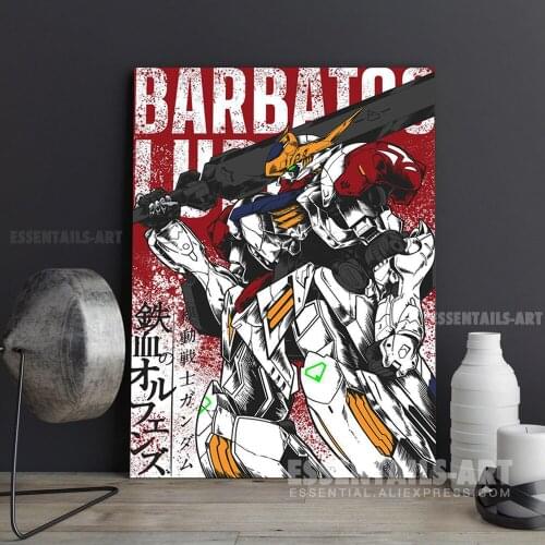 Gundam Barbatos Lupus Canvas Wall Art Painting Decor Poster Bedroom study studio print Living kid Room Home Decoration Prints
