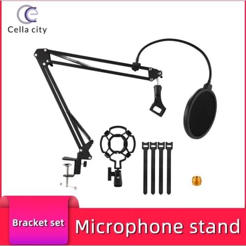 CELLA CITY K1 Cantilever Bracket Condenser Microphone Set Network Anchor Live Broadcast Equipment Recording Studio Accessories