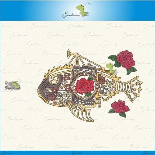 Punk fish metal cutting dies 2021 new diy molds Scrapbooking Paper Making die cuts crafts