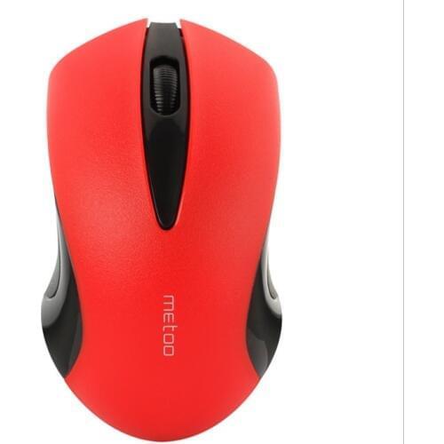 METOO E6 Ergonomic 2.4G Wireless Optical Mobile Gaming Mouse with USB Nano Receiver for Laptop PC Computer 3 Buttons