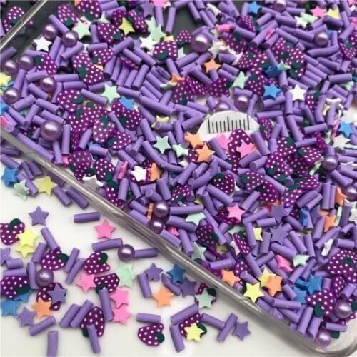 60g Cute Mix Polymerclay,Soft Clay Sprinkles With Pearl For Kids Diy/Craft Diy Making/Nail Art/Scrapbook Decoration/Craft Filler