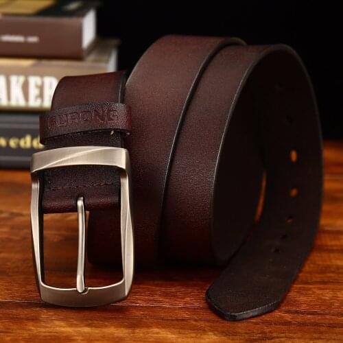 Fashion leather belt mens retro pin buckle belt hot sale full grain belt designer belt 135cm high quality
