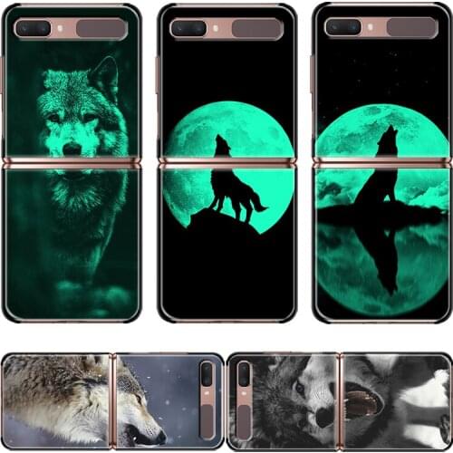 Cool Wolf Animal Shockproof Hard Cover For Samsung Galaxy Z Flip 3 5G Black Fashion Mobile Capa Fundas Phone Case