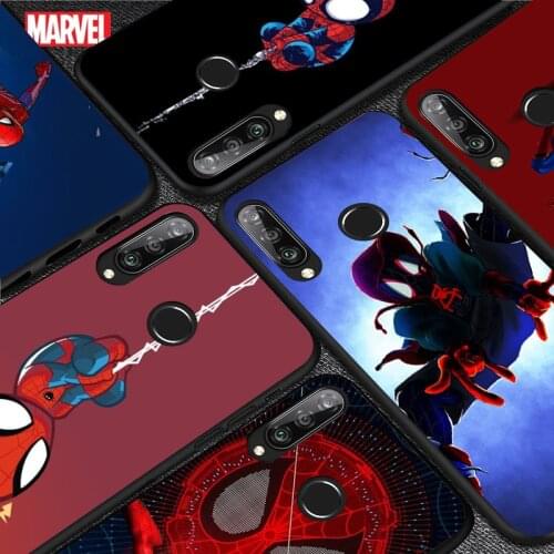 Marvel Spider Man For Huawei Y5 6 7 8 9 Y5P Y6S Y6P Y7P Y7A Y8P Y8S Y9A Y9S 2018 2019 2020 Pro Prime Black Soft Phone Case