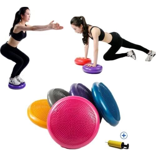 Inflatable Yoga Massage Ball fitness Balance Disc Cushion pad yoga balance board Wobble Stability Exercise Training accessorie
