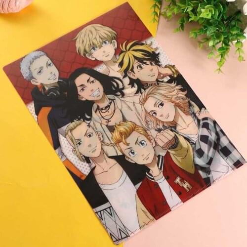 Tokyo Revengers Cute Anime Pattern A4 Storage File Folder PVC Document Holder kids stationery gift Sano Manjirou Mitsuya Takashi