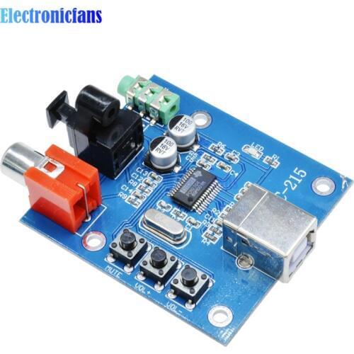 PCM2704 Audio DAC USB to S/PDIF Sound Card Decoder Board 3.5mm Analog Coaxial Optical Fiber Output Hi Fi Module
