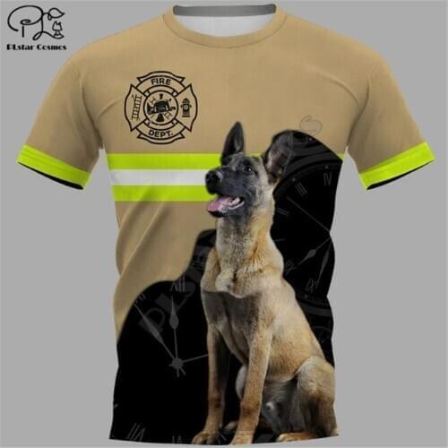 PLstar Cosmos Firefighting Pug 3D Printed t shirts men for women funny Short sleeve summer streetwear cosplay tshirt