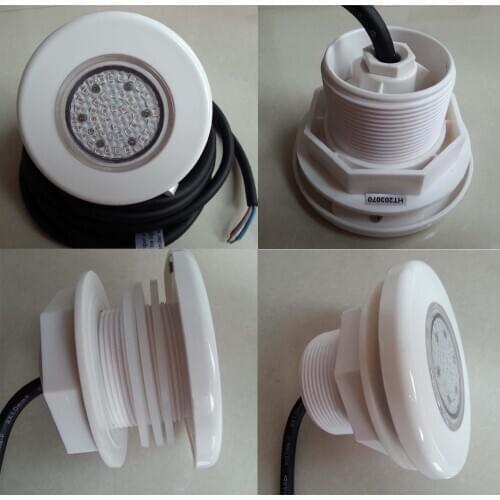 Underwater Led Swimming Pool Light SMD7W 12V White Color Plastic Fit 2'' Fitting Fountain Lamp Waterproof IP68 4M Cable