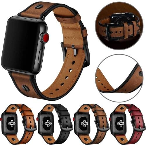 Pop Design 40mm 44mm 38mm 42mm Leather Strap for Apple Watch SE Band Series 6 5 4 3 2 1 Soft Wristband for iWatch Bracelet Belt