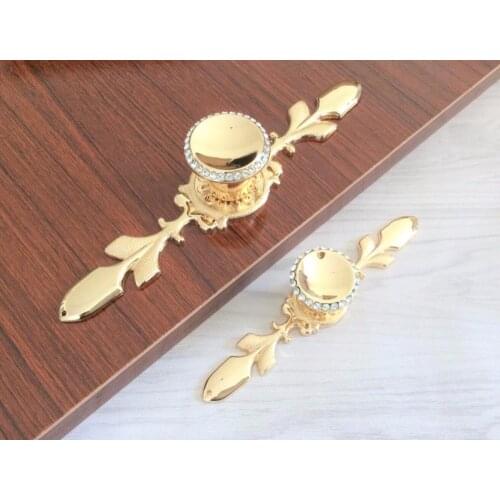 Crystal Pulls Handle Gold Drawer Knobs Glass Dresser Knobs kitchen Cabinet Handles knobs blingbling Hardware