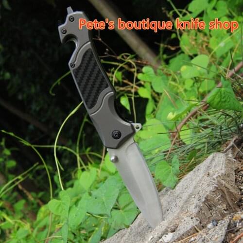 J106Foldable Pocket Knife,Multi-Function Outdoor Sabre,Jungle Adventure Camping Survival Fighting Steel Knife Multi-Purpose Tool