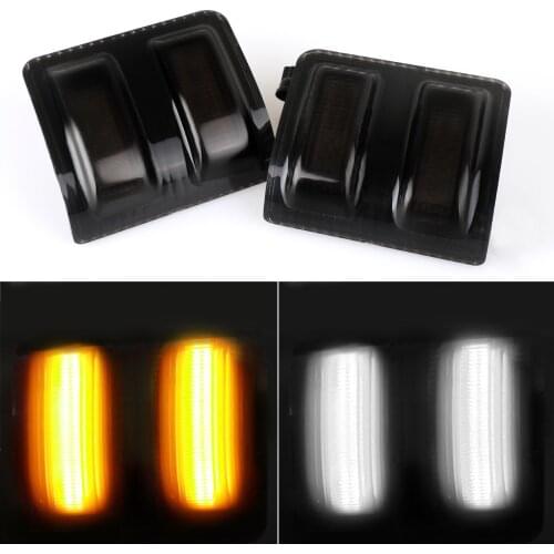 Smoked Lens Switchback LED Side Mirror Marker Lamps Turn Signal Led Light For 2008-2016 Ford F250 F350 F450
