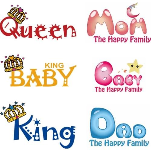 Thermal Cute Word Series Patch Stripe Lovely Words Heat Transfer Patches Iron on Transfers For Clothing Stickers for Clothes DIY