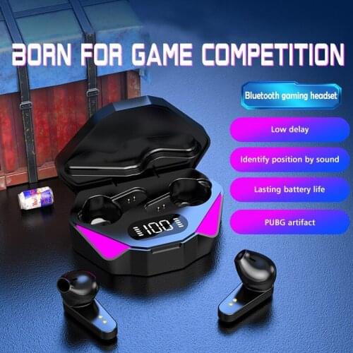 TWS Bluetooth 5.0 Earphone Waterproof Noise Canclling Hifi Sports Earbuds Gameing Low-latency Headsets With Microphone