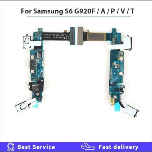 For Samsung S6 G920 G920T G920A G920P G920V G920F Dock Connector USB Charging Port Flex cable Replacement Parts For Samsung S6