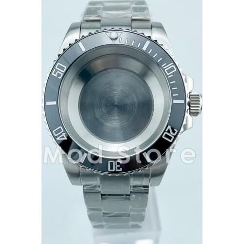 High Quality 300M Tested Waterproof SUB Style Watch Case With Bracelet Sapphire Crystal Compatible with NH35 NH36 Movement