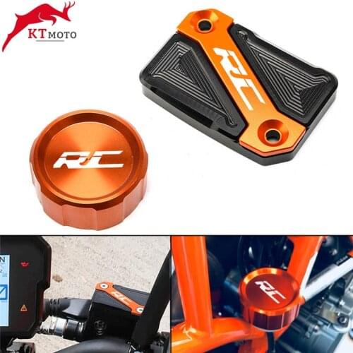 For KTM RC 390 RC 125 RC 200 RC 250 2013-2021 2020 Motorcycle CNC Rear & Front Brake Fluid Reservoir Cap Cylinder cove