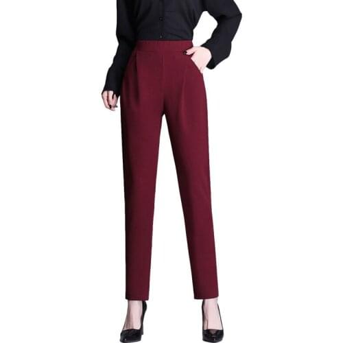 Women 2021 Spring Summer New Fashion Solid Color Thin Trousers Female Loose Casual Pants Ladies High Waist Harem Pants L228