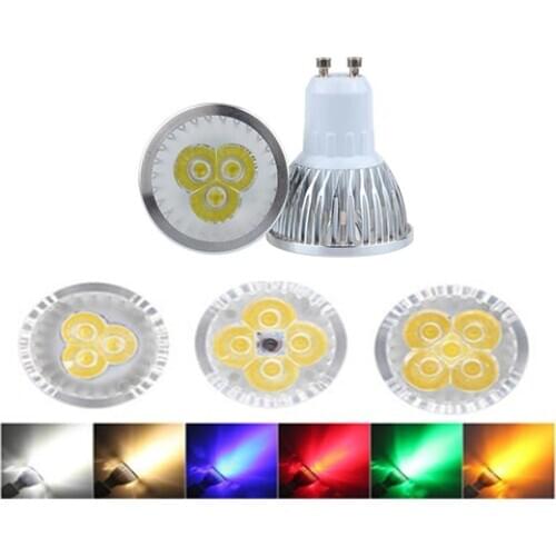 10pcs lighting GU10/E27/GU5.3 LED Spotlight Dimmable LED Lamp3W 4W 5W 110V 220V Red green blue Lampada Bulbs light Spot Candle