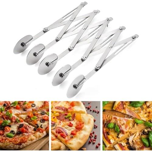 3/5/7 Wheel Cutter Dough Divider Stainless Steel Side Pasta Pizza Knife Flexible Roller Blade Adjustable Pastry Cake Baking Tool